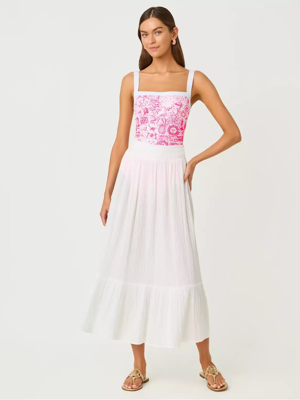 Lilly Pulitzer Enzo Cotton Maxi Skirt, NWT, size L